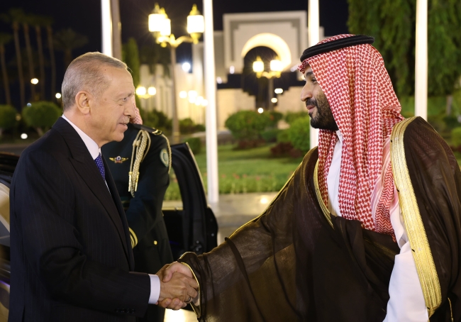 Cumhurbaşkanı Erdoğan, Al-Salam Sarayı'nda resmi törenle karşılandı