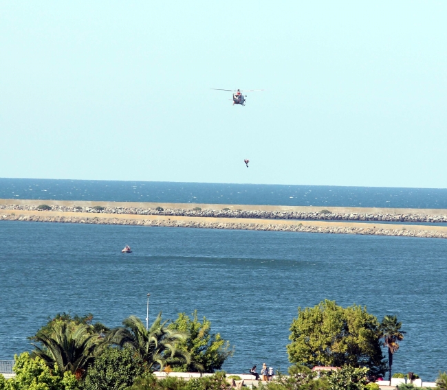 Samsun'da helikopterli kurtarma tatbikatı