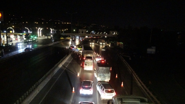 TEM'de yol çalışması! Uzun araç kuyrukları oluştu