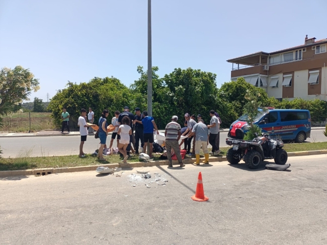 Turistleri taşıyan ATV kontrolden çıktı!
