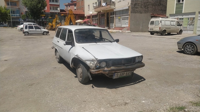 Çorum'da çalınan otomobil kazalı geri getirildi