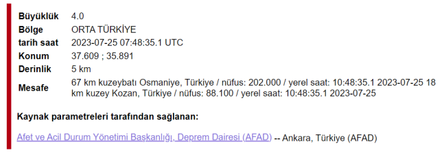 Adana'da şiddetli artçılar devam ediyor