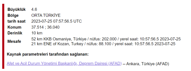 Adana'da şiddetli artçılar devam ediyor