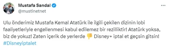 Disney'in Atatürk dizisi kararına ünlü isimlerden tepkiler