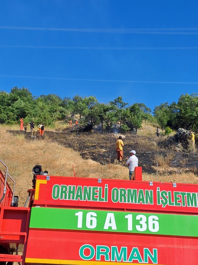 Bursa'da yangın paniği! Ormana sıçramadan söndürüldü