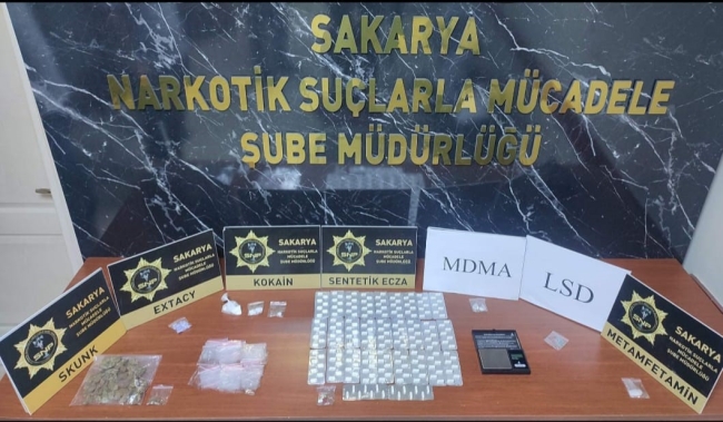 Sakarya'da 10 günlük uyuşturucu raporu