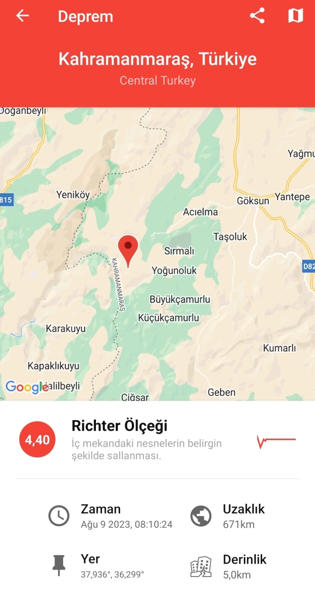Kahramanmaraş'ta korkutan deprem!
