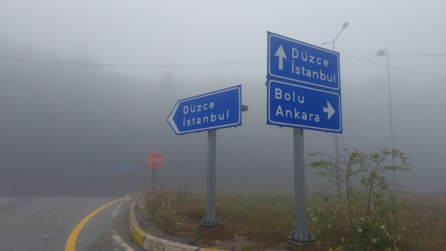 Bolu Dağı'nda sis