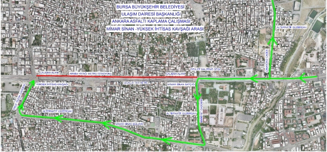 Bursa-Ankara yolunda asfalt yenileme çalışması