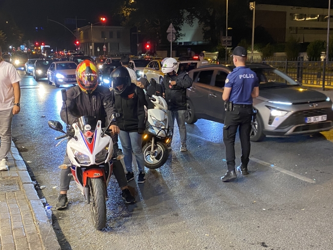 İstanbul'da motosiklet sürücülerine denetim
