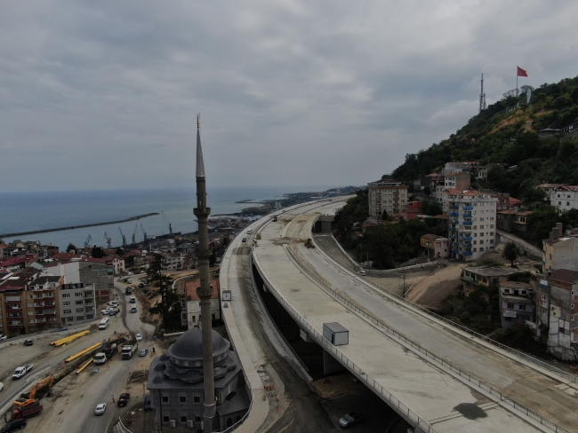 Kanuni Bulvarı'ndaki çalışmalar havadan görüntülendi