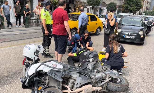 Bursa'da yaralanan polise önce meslektaşları koştu