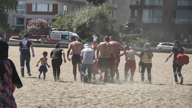 Samsun denizinde yürek sızlatan anlar!