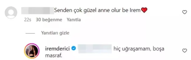 İrem Derici'den 'annelik' cevabı