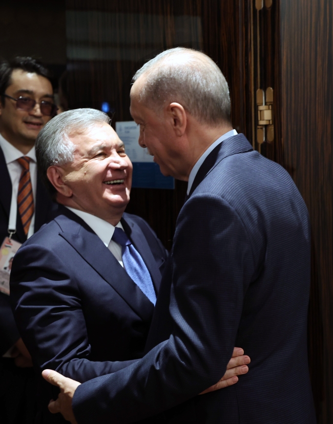 Cumhurbaşkanı Erdoğan, Özbek mevkidaşı ile görüştü