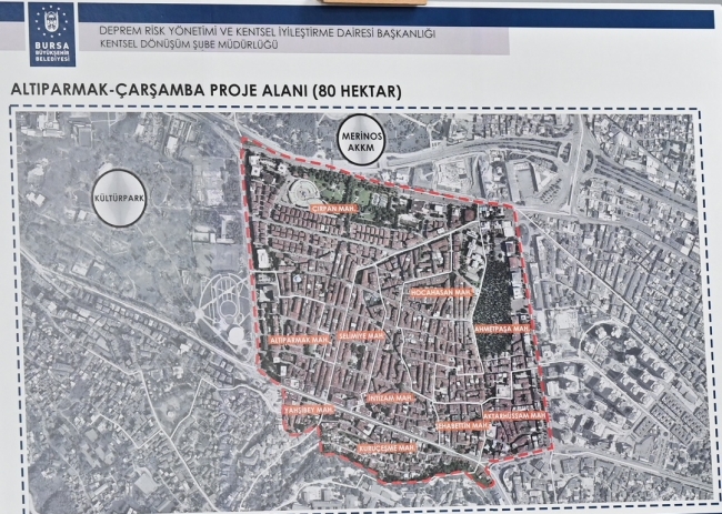 Bursa'da Altıparmak-Çarşamba kentsel dönüşüm ile canlanacak