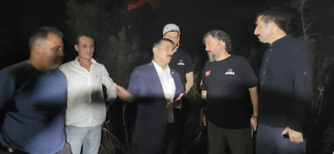 Selçuk Türkoğlu yangın bölgesinde
