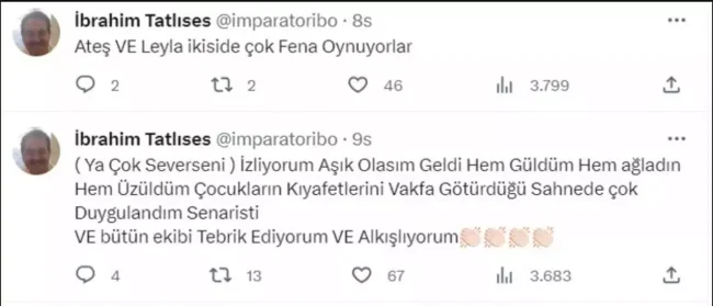 İbrahim Tatlıses, 'Ya Çok Seversen'i izledim, aşık olasım geldi!