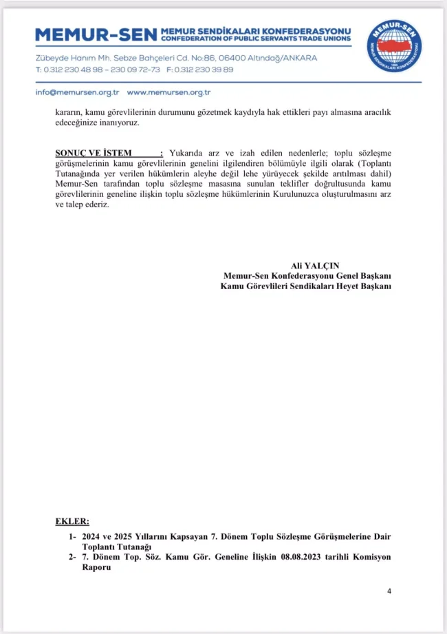 Memur-Sen emekli zammında yeni gelişme!