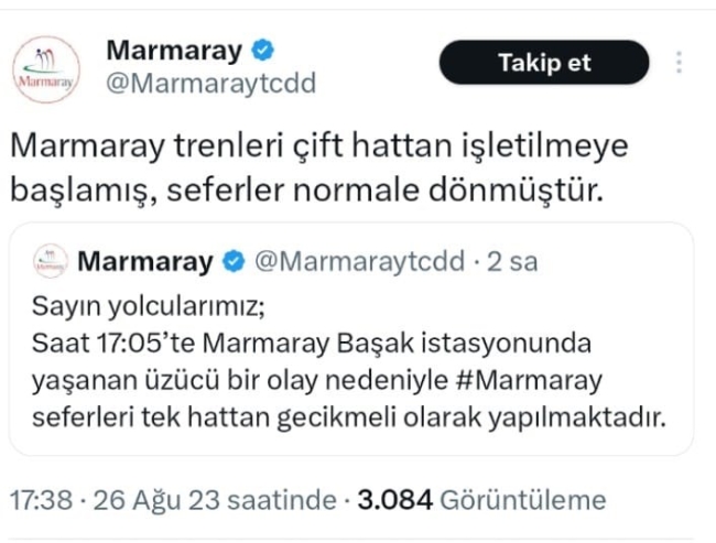 Marmaray'da hareketli saatler