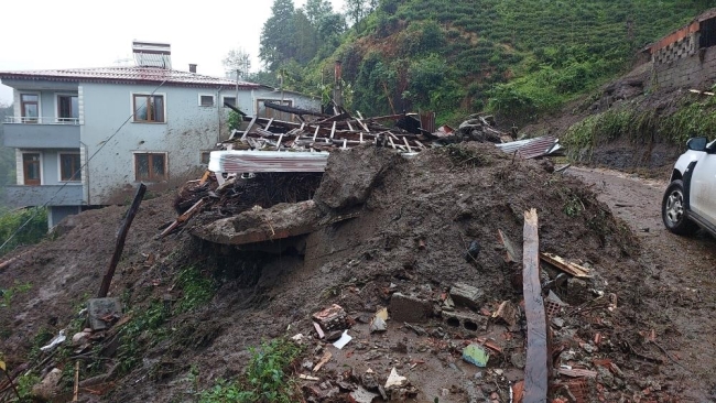 Rize’de şiddetli yağışların bilançosu belli oldu