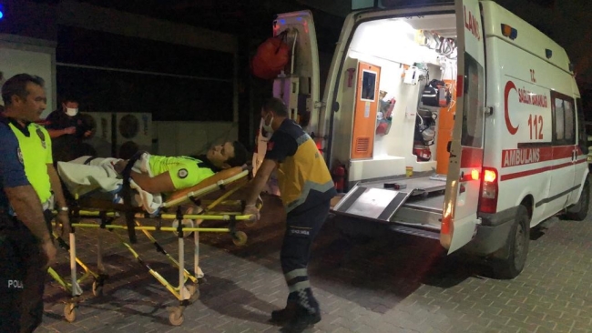 Gemlik'te yaralanan polis hastaneye kaldırıldı