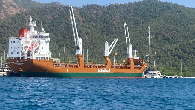 Fransa'dan Marmaris'e yük gemisi getirildi