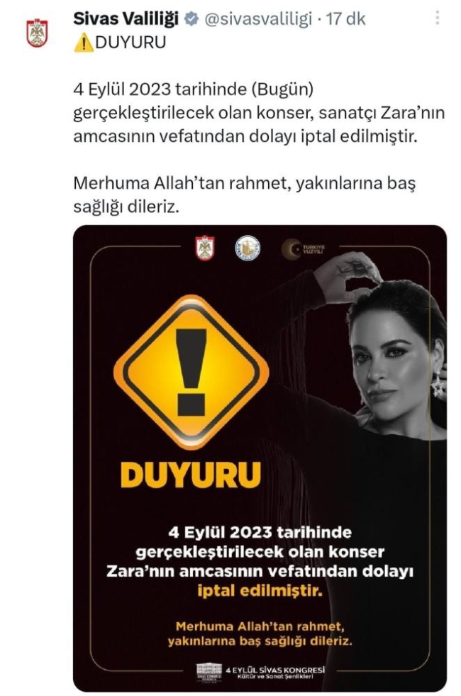 Zara'nın amca acısı