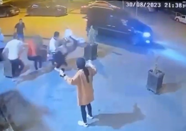 Şahlanan motosiklet ilginç anlar yaşattı