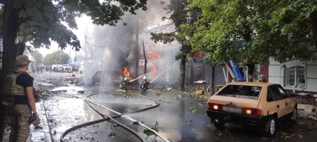 Rusya'dan Kostantinivka şehrine füzeli saldırı!