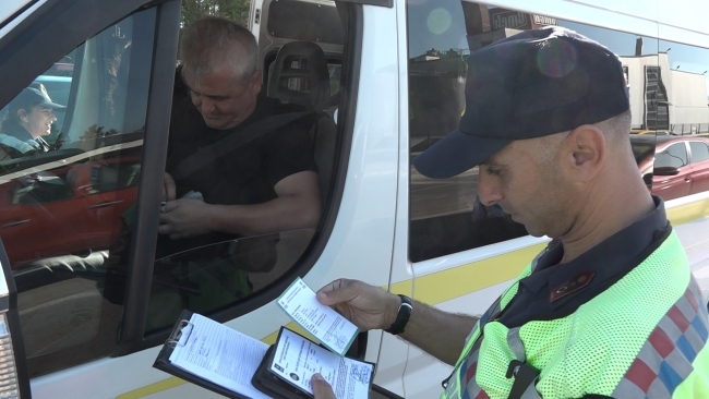 Bursa'da okul servislerinde denetim