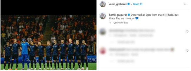 Kopenhag kalecisi maç sonu çirkin paylaşım!