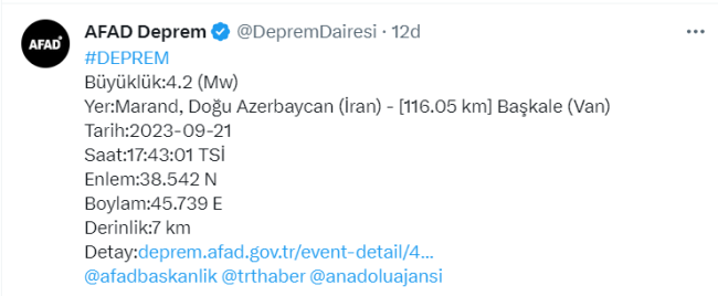 Sınırda korkutan deprem!