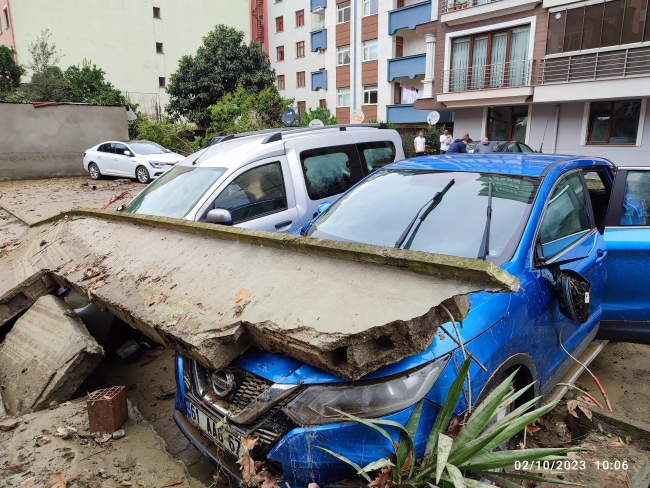 Trabzon'da 19 mahallede su baskını ve heyelan