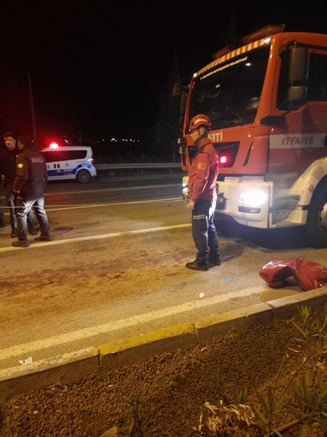 Kamyon, trafik direklerini söktü!