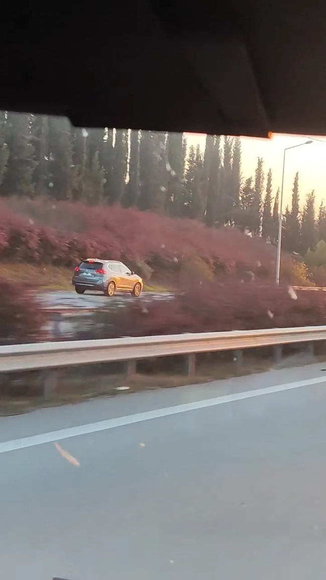 Bursa-İstanbul karayolunda tehlikeli anlar!
