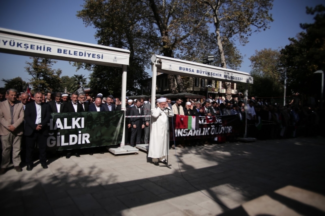 Bursa'dan Filistin'e destek! Ulucami’de gıyabi cenaze namazı kılındı