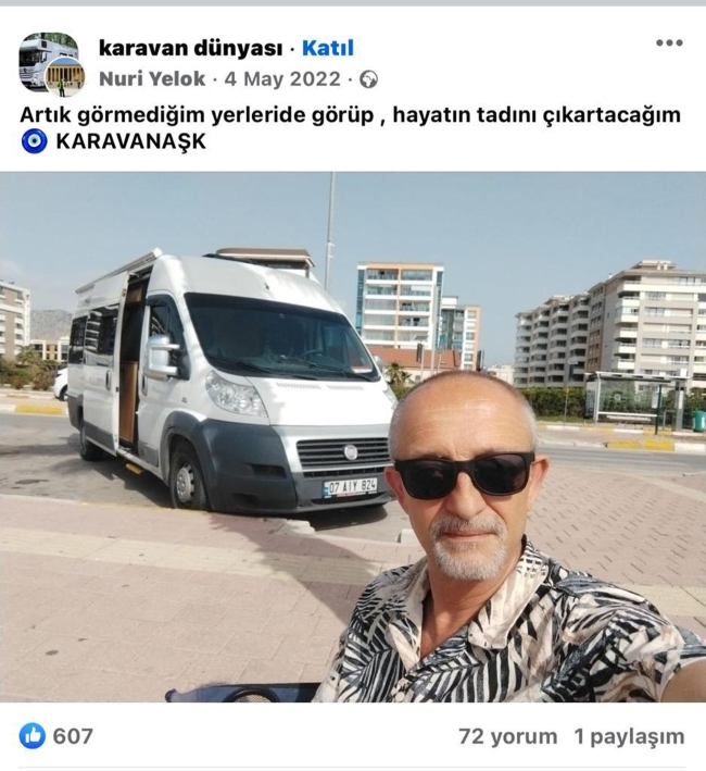 Hayallerini yaşamak istediği karavan sonu olmuştu