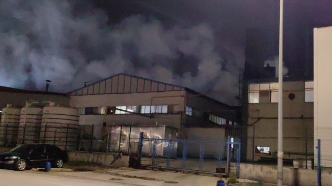 Bursa'da tekstil fabrikasında korkutan yangın