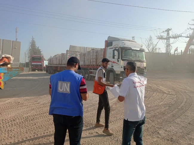 Gazze'ye toplamda 756 kamyon yardım ulaştı