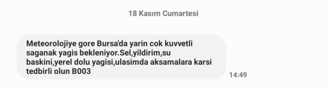 Bursa'ya bir uyarı da AFAD'dan!