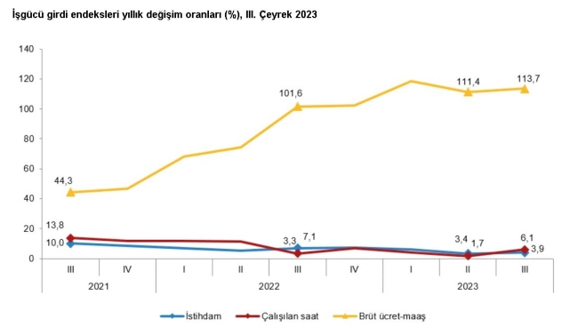 TÜİK iş gücü girdi endekslerini açıkladı