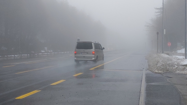 Bolu Dağı'nda sis etkili oldu