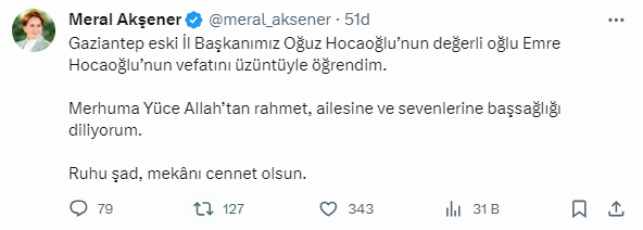 Acı haberi Meral Akşener duyurdu