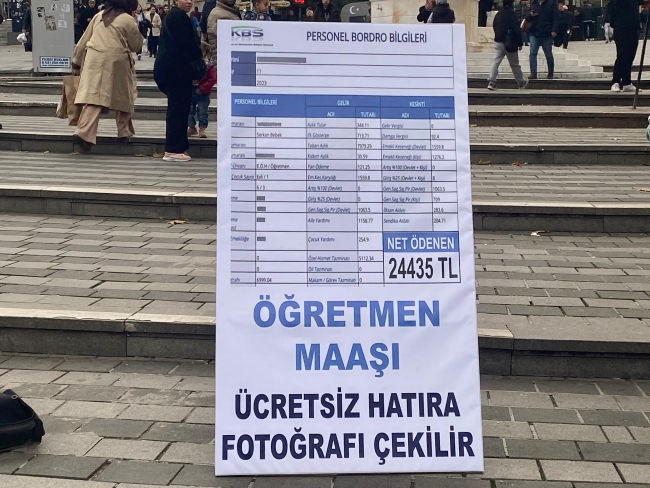 TÖB-SEN Bursa Şubesi'nden 'maaş bordrolu' eylem!