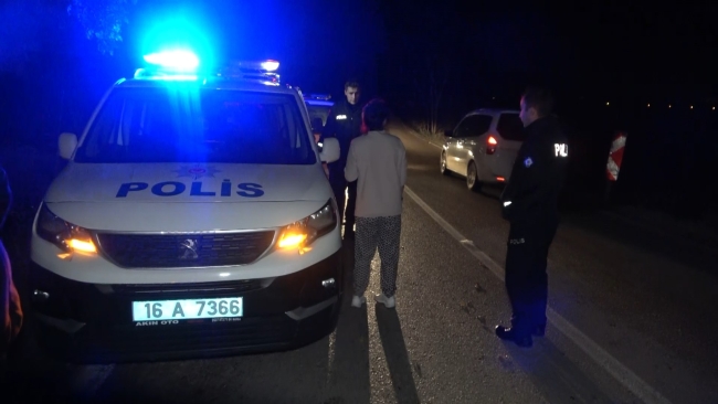 Bursa'da alkollü kadın kaza yaptı, kendini kaybetti!