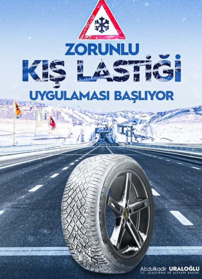 Kış lastiği takmamanın cezası belli oldu