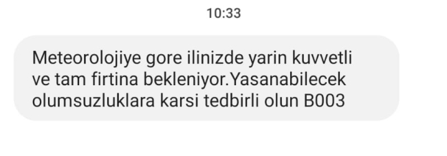 Afad'dan Bursalılara uyarı mesajı!