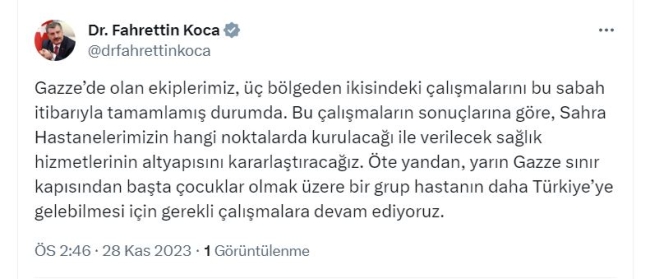 Bakan Koca: "Bir grup hasta daha getirmeye çalışıyoruz"