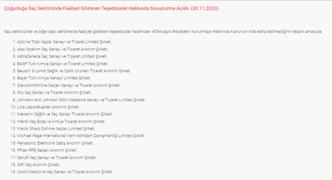 Rekabet Kurulu'ndan o şirketlere soruşturma
